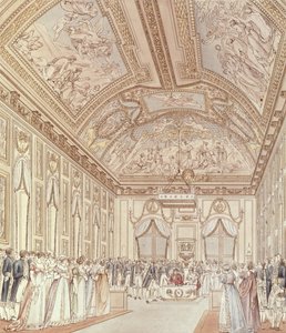 The Civil Ceremony of the Marriage of Napoleon Bonaparte and Marie-Louise in the Great Hall of the Chateau de Saint-Cloud, 1st April 1810 by C. and Fontaine, P. Percier